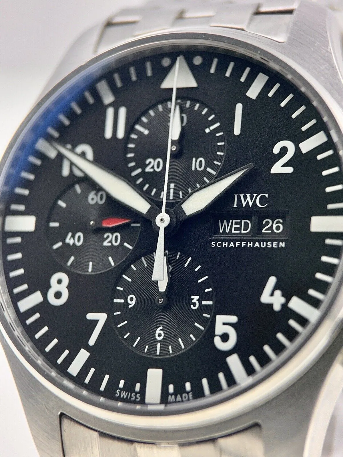 IWC Pilot Chronograph Stainless Steel 43mm Automatic Men’s Watch IW377710