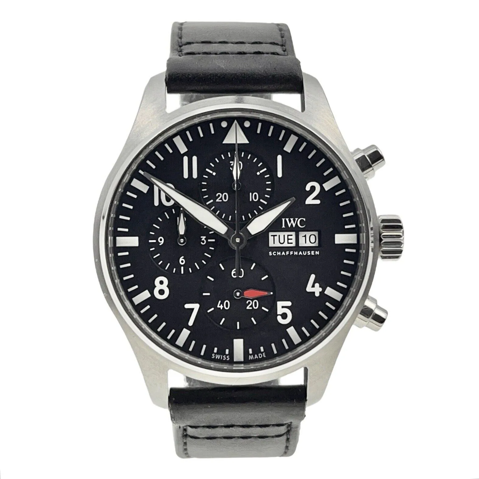 IWC Pilot Chronograph Stainless Steel Black 43mm Automatic Men’s Watch IW378001