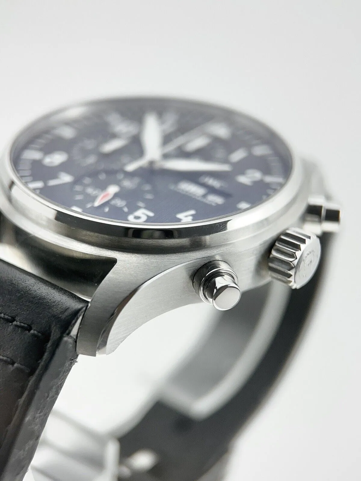 IWC Pilot Chronograph Stainless Steel Black 43mm Automatic Men’s Watch IW378001