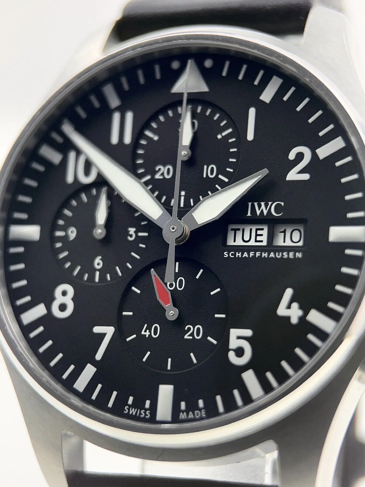 IWC Pilot Chronograph Stainless Steel Black 43mm Automatic Men’s Watch IW378001