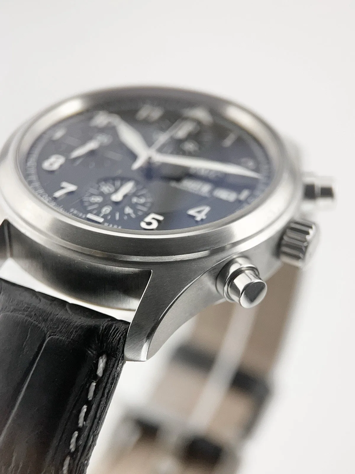 IWC Pilot Chronograph Stainless Steel Black Dial 42mm Automatic Mens IW370613