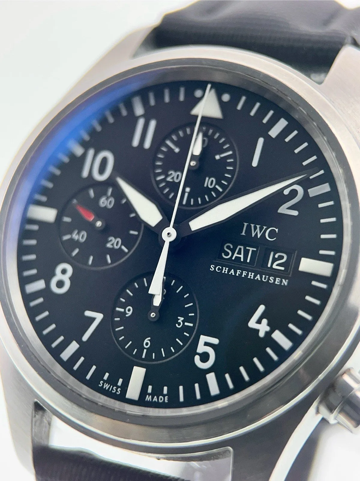 IWC Pilot Chronograph Stainless Steel Black Dial 42mm Automatic Men’s IW371704