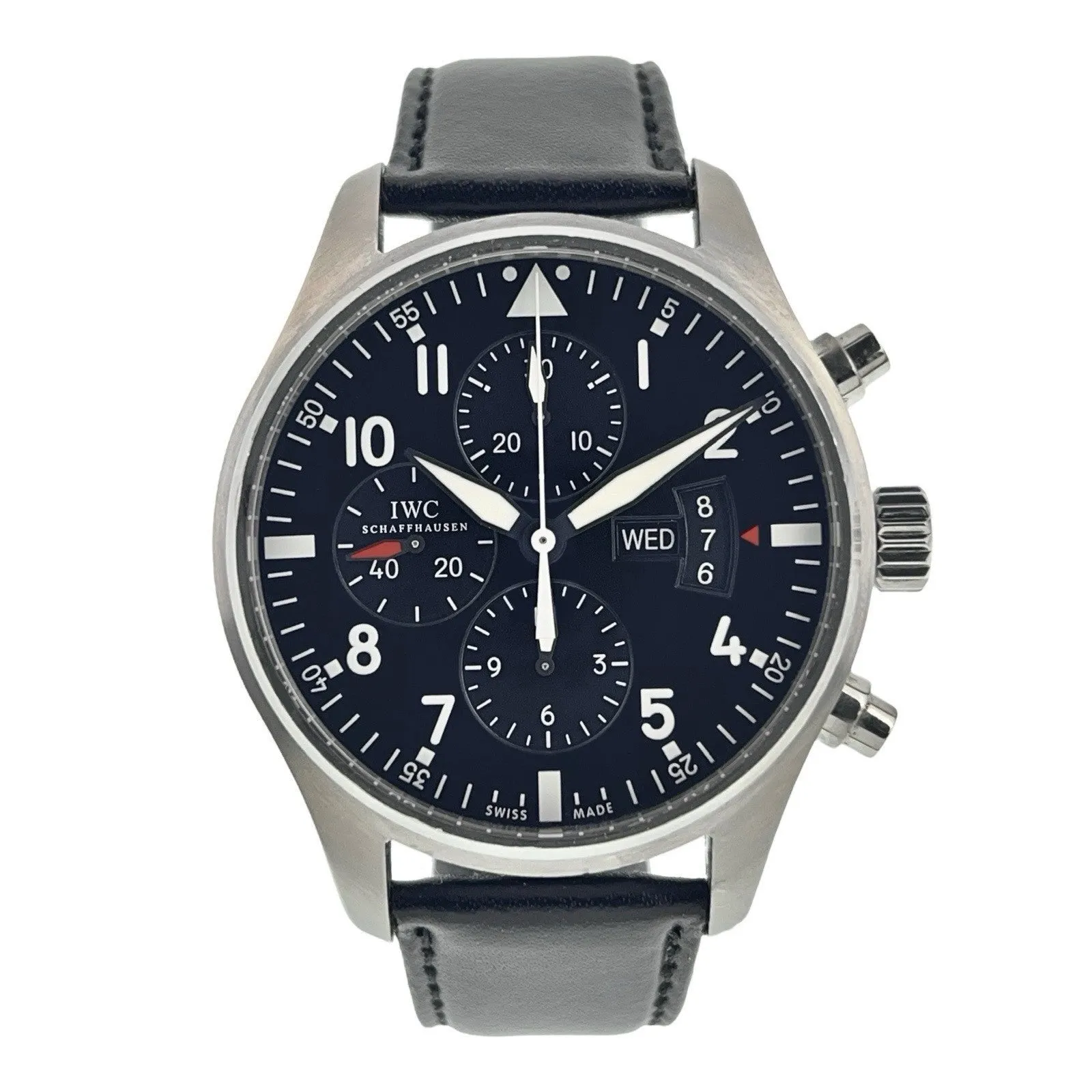 IWC Pilot Chronograph Stainless Steel Black Dial 43mm Automatic Men’s IW377701