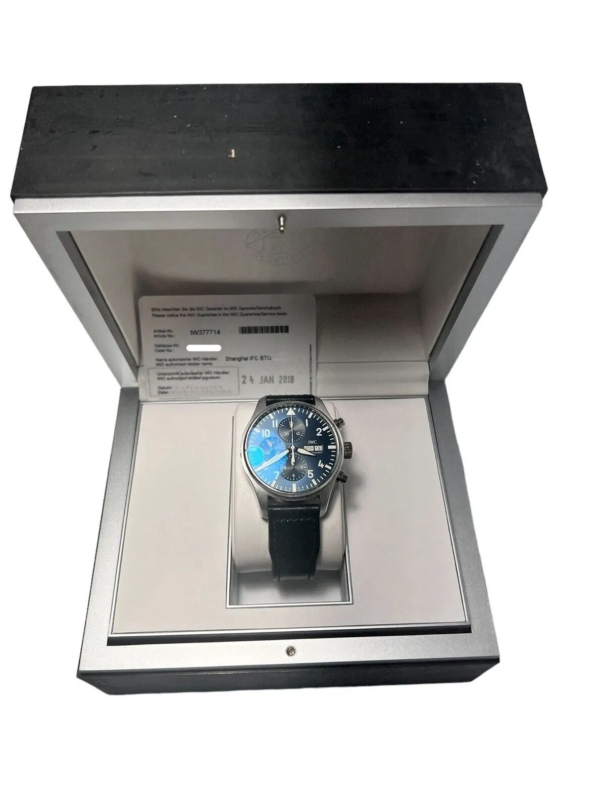 IWC Pilot Chronograph Steel Blue 43mm Automatic Men’s Watch IW377714 - B/P