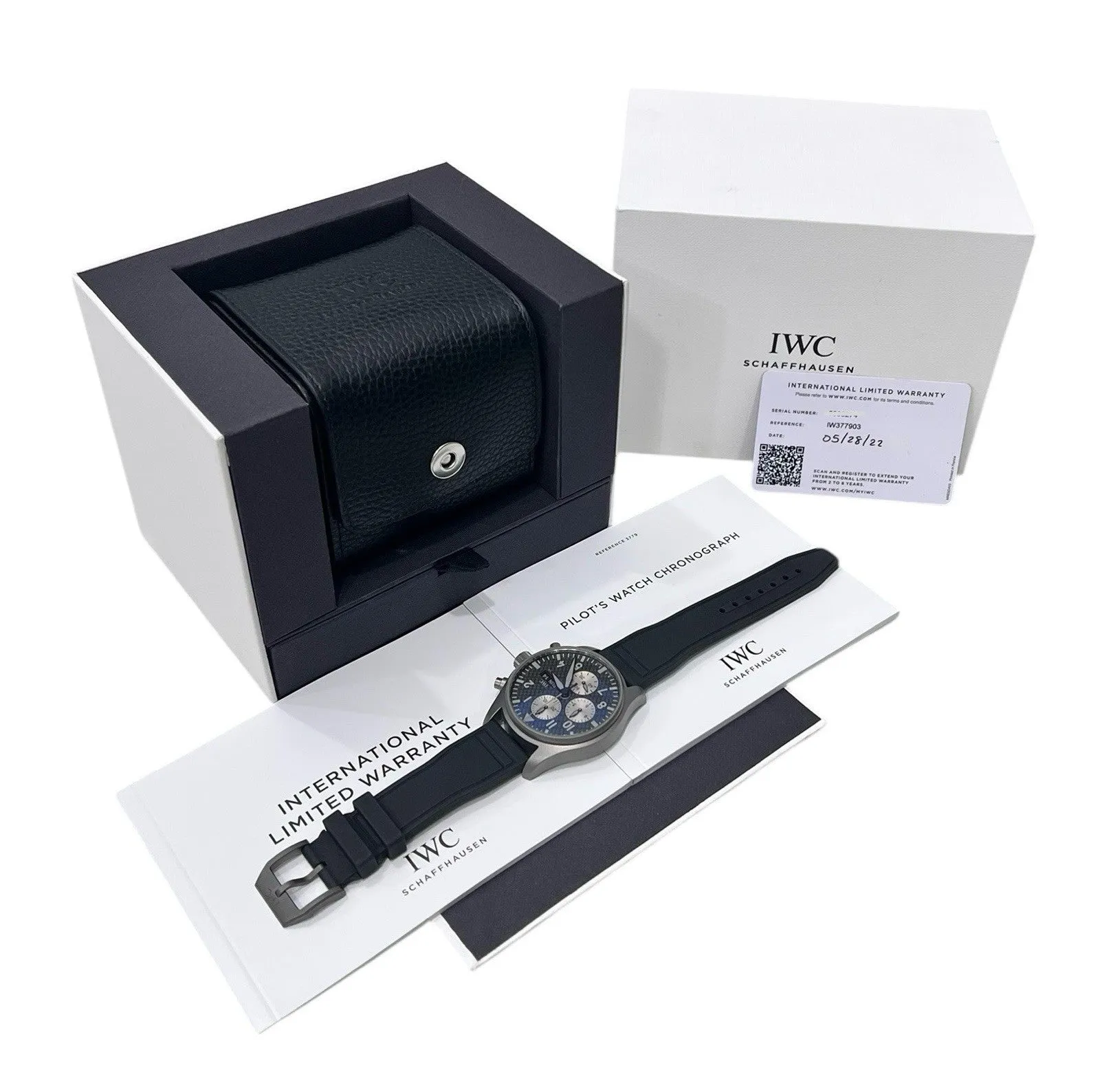 IWC Pilot Chronograph Titanium Black Dial 43mm Automatic Men’s Watch IW377903
