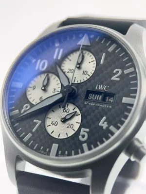 IWC Pilot Chronograph Titanium Black Dial 43mm Automatic Men’s Watch IW377903