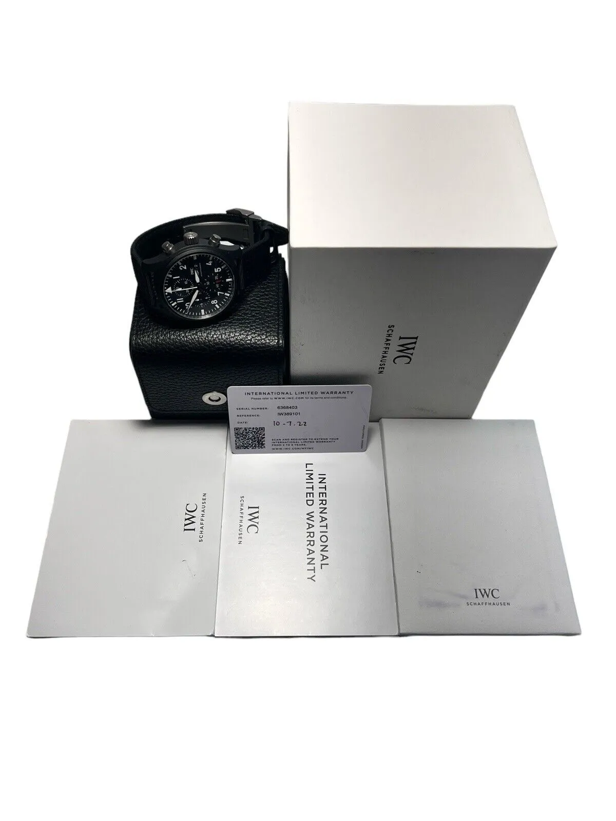 IWC Pilot Chronograph Top Gun Ceramic Black 44mm Automatic Men’s Watch IW389101