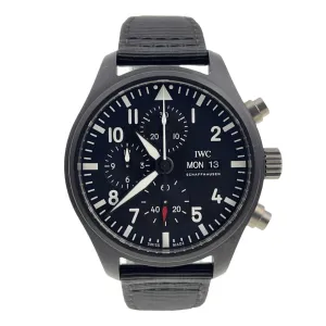 IWC Pilot Chronograph Top Gun Ceramic Black 45mm Automatic Men’s Watch IW389101