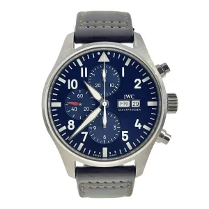 IWC Pilot Le Petit Prince Chrono Steel Blue 43mm Automatic Men’s Watch IW377714