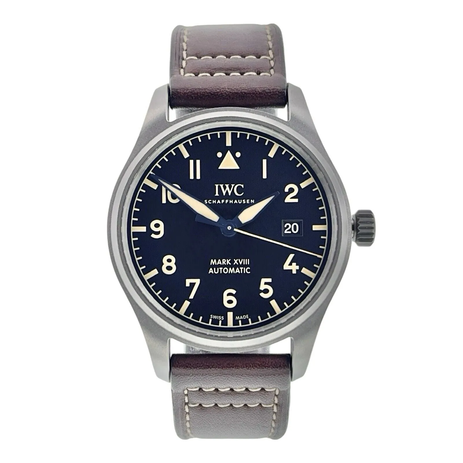 IWC Pilot Mark Titanium Black Dial 40mm Automatic Movement Mens Watch IWC327006