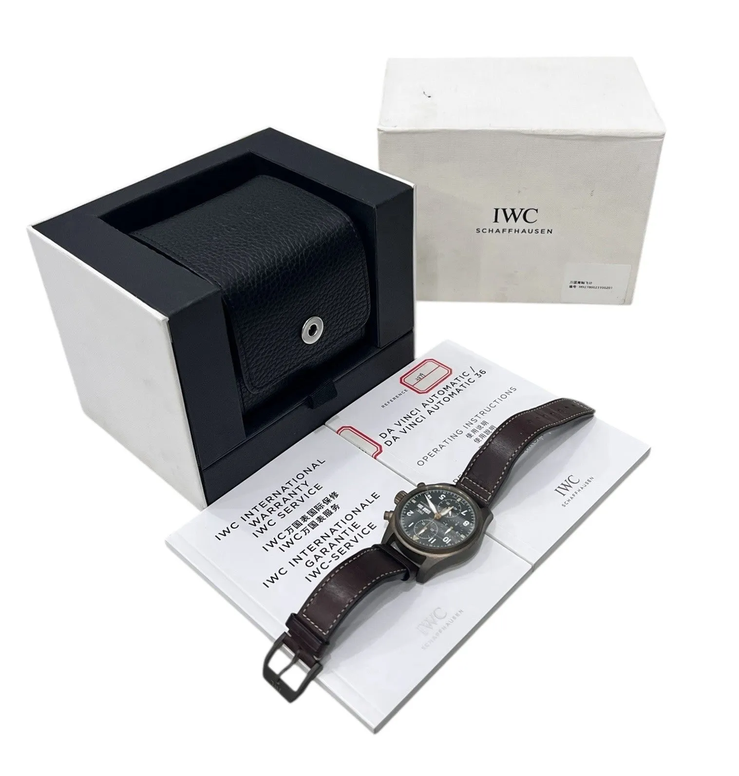 IWC Pilot Spitfire Bronze Green Dial 41mm Automatic Movement Mens Watch IW387902
