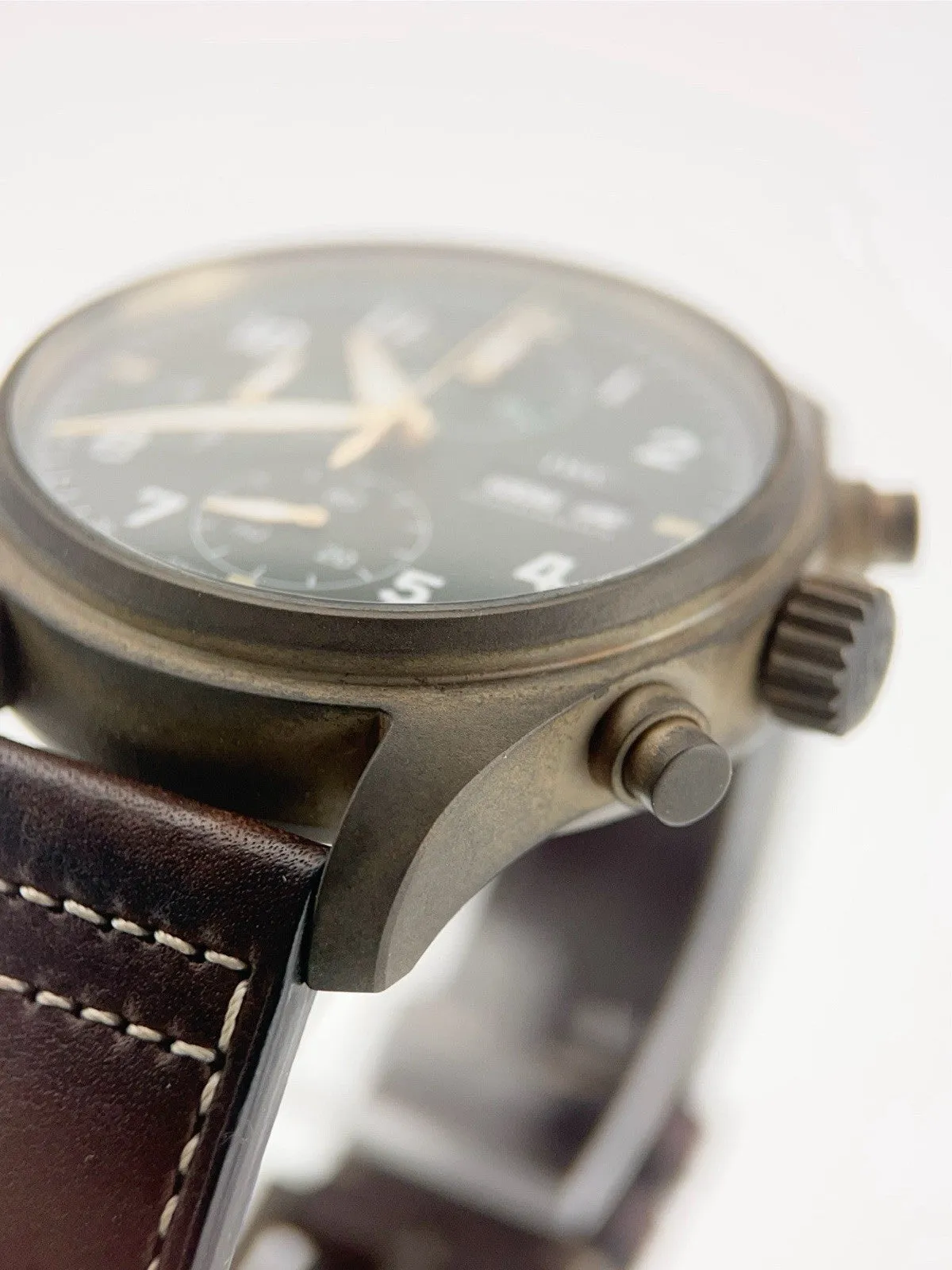 IWC Pilot Spitfire Bronze Green Dial 41mm Automatic Movement Mens Watch IW387902