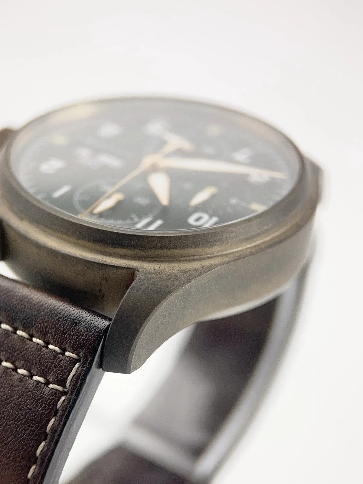 IWC Pilot Spitfire Bronze Green Dial 41mm Automatic Movement Mens Watch IW387902