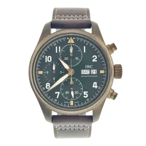 IWC Pilot Spitfire Bronze Green Dial 41mm Automatic Movement Mens Watch IW387902