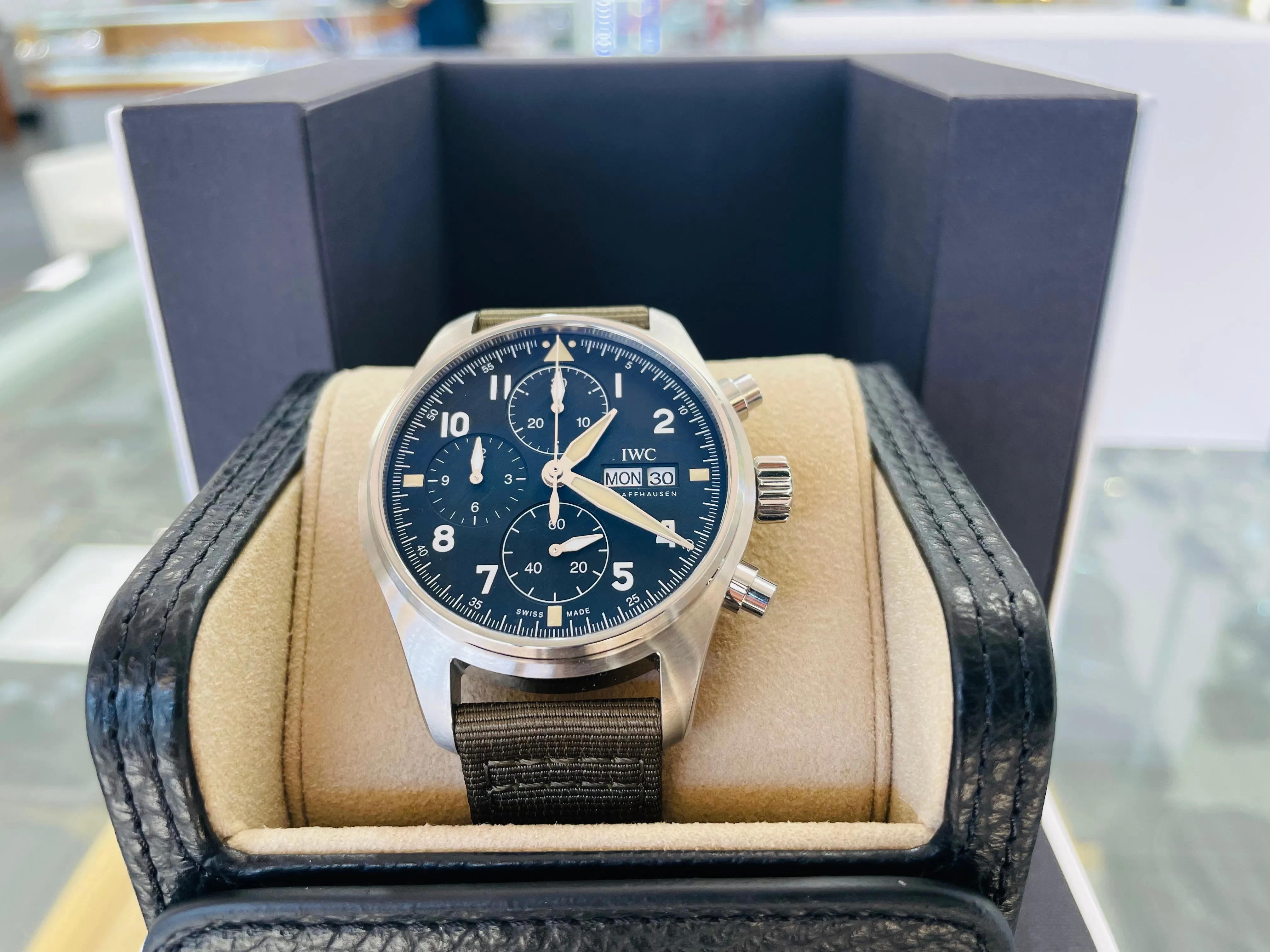 IWC Pilot Spitfire Chronograph IW387901 Unworn Box and Papers