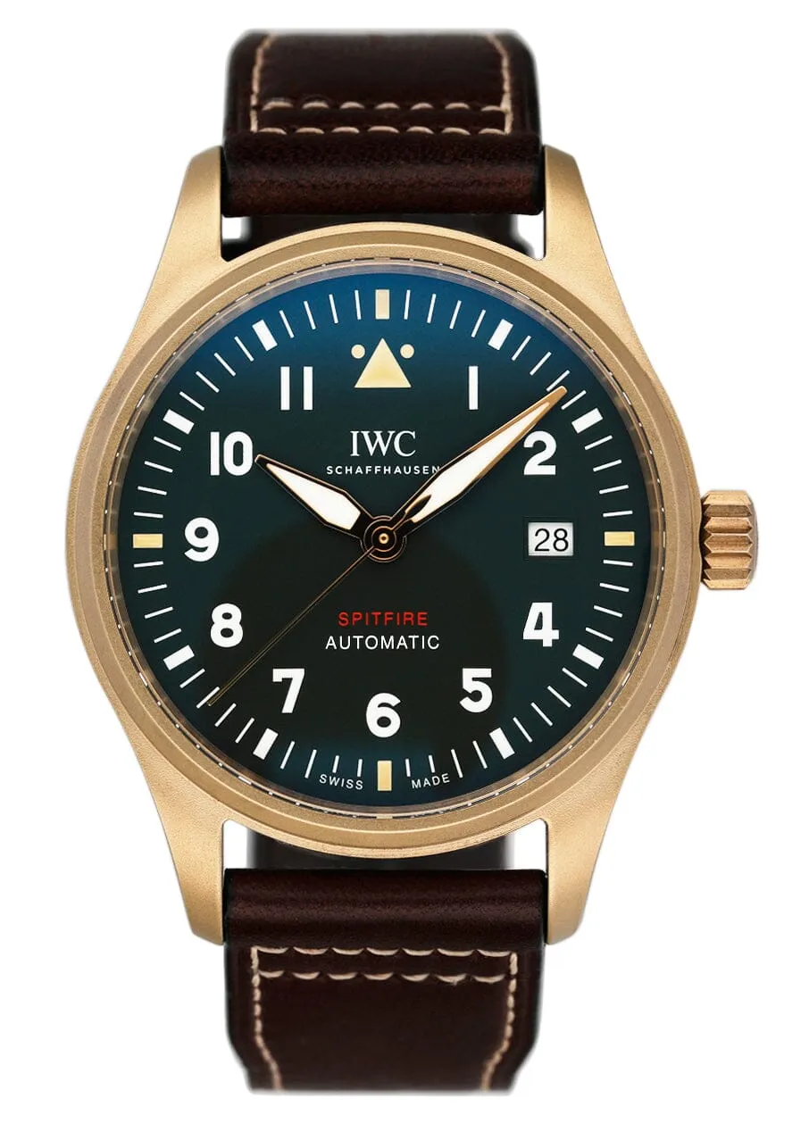 IWC Pilot Spitfire IW326802 Green Dial Mens Watch