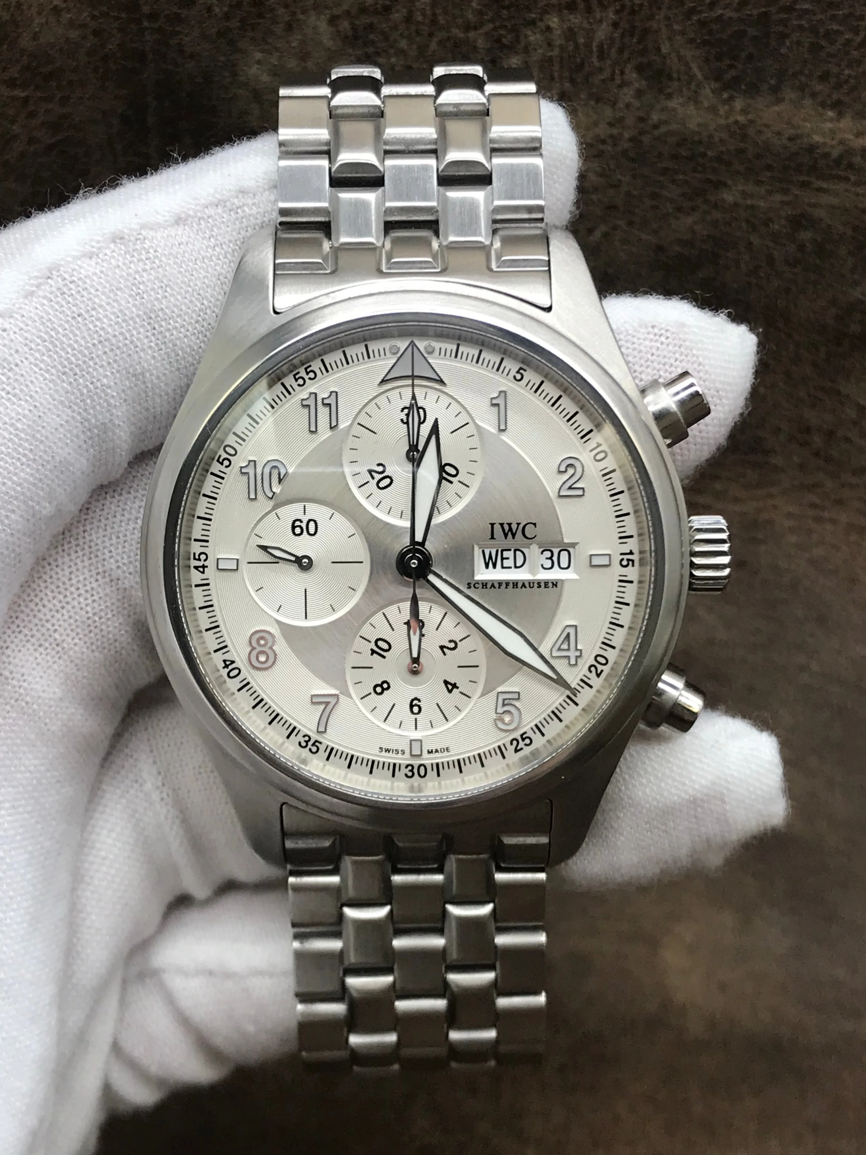 IWC Pilot Spitfire IW371705 Silver Dial Automatic Men's Watch