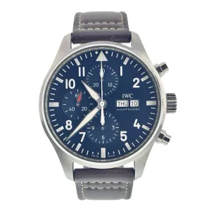 IWC Pilot Stainless Steel Blue Dial 43mm Automatic Movement Men’s Watch IW377714