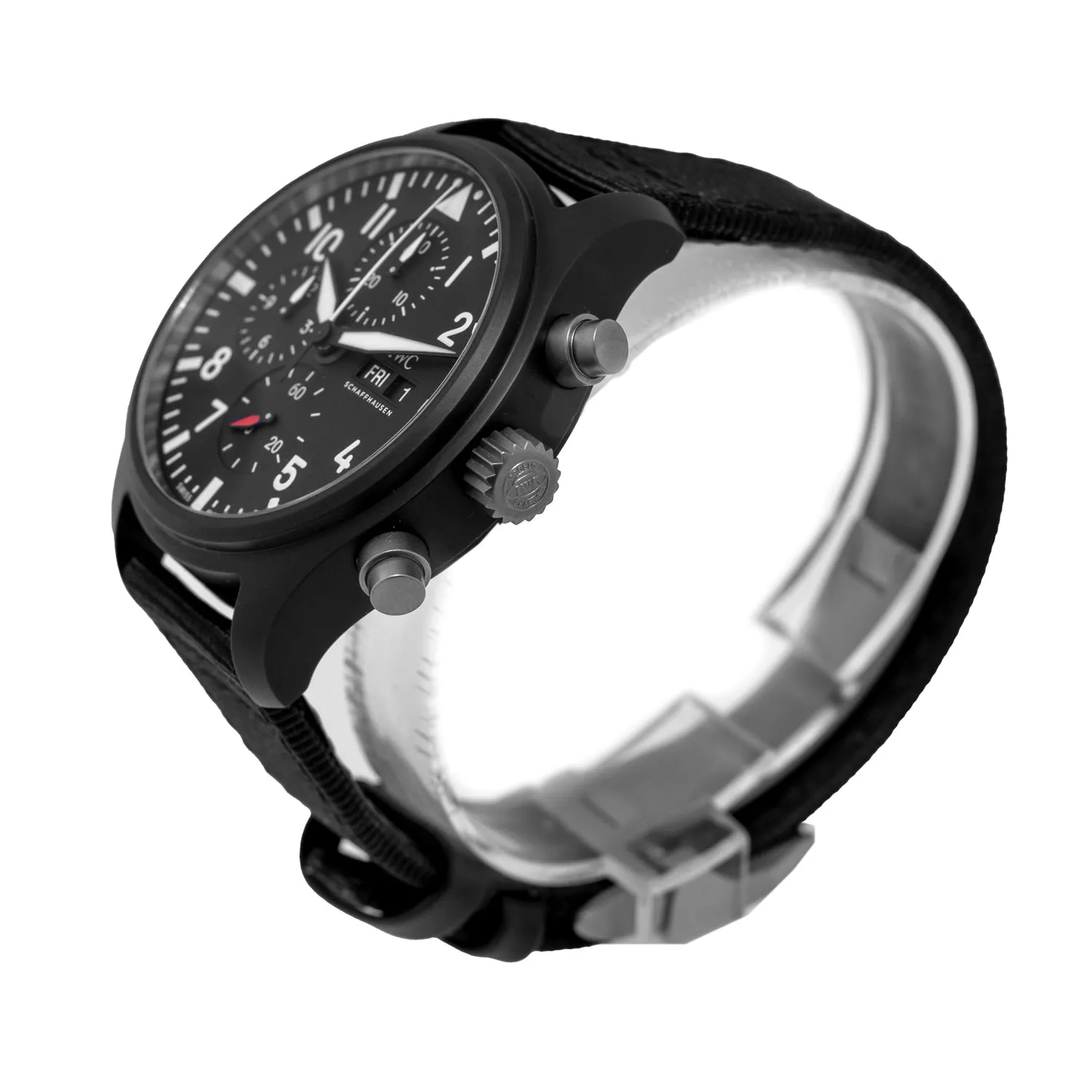IWC Pilot's Chronograph Top Gun 44.5 mm Ceramic Black Arabic Dial IW389101