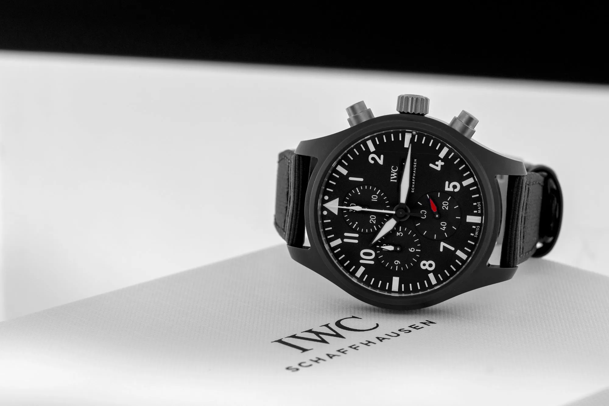 IWC Pilot's Chronograph Top Gun 44.5 mm Ceramic Black Arabic Dial IW389101
