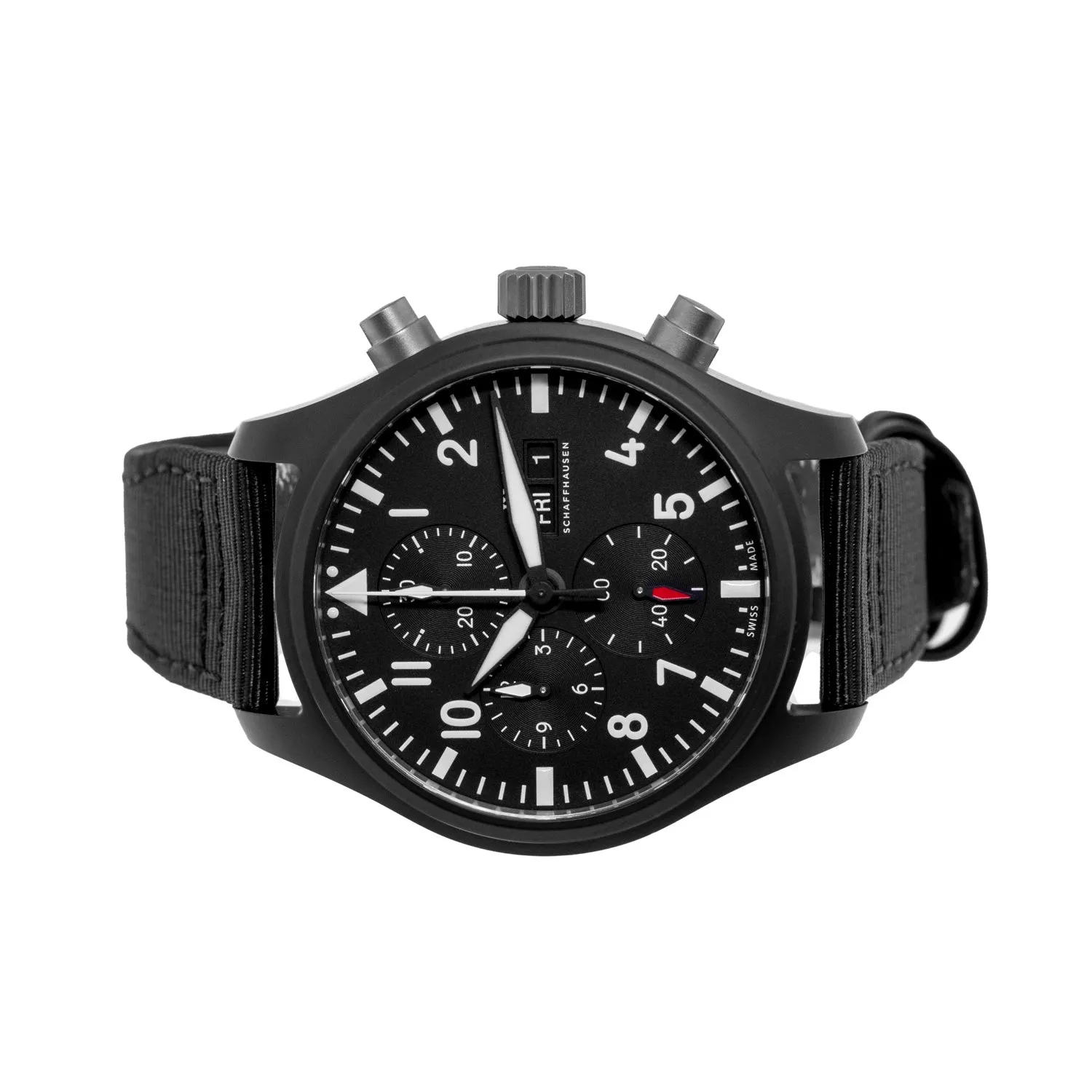IWC Pilot's Chronograph Top Gun 44.5 mm Ceramic Black Arabic Dial IW389101