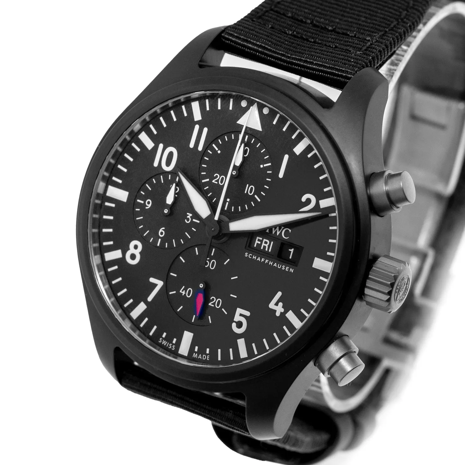IWC Pilot's Chronograph Top Gun 44.5 mm Ceramic Black Arabic Dial IW389101