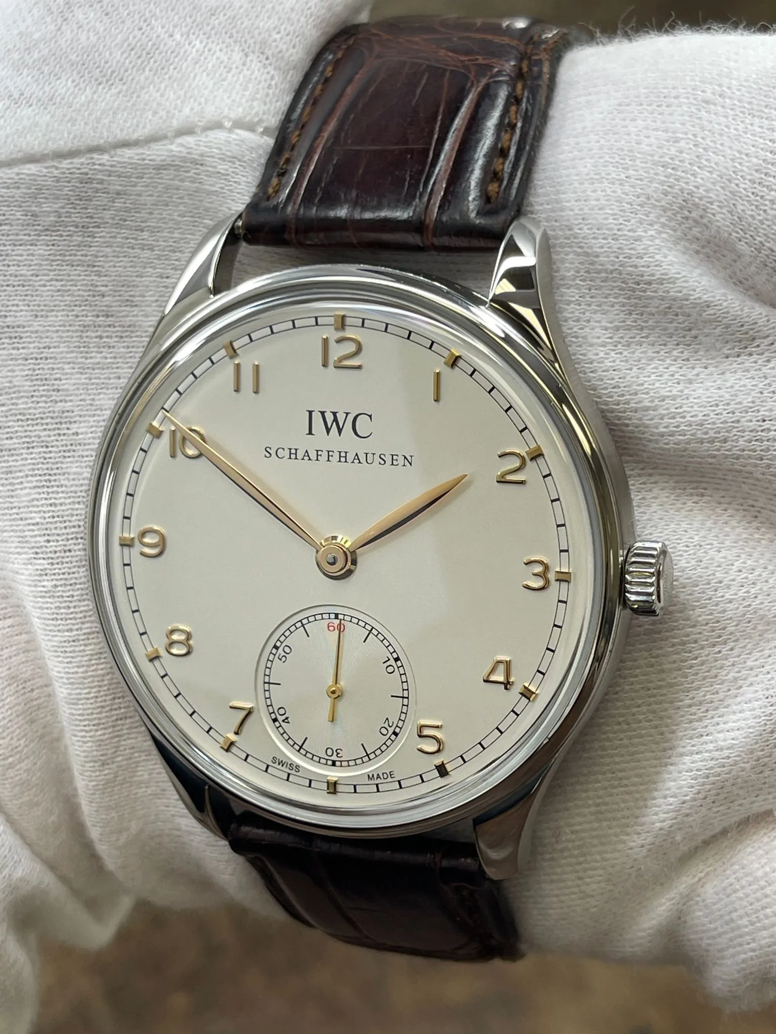 IWC Portuguese 44mm IW545408 White Dial Hand-wound Men's Watch