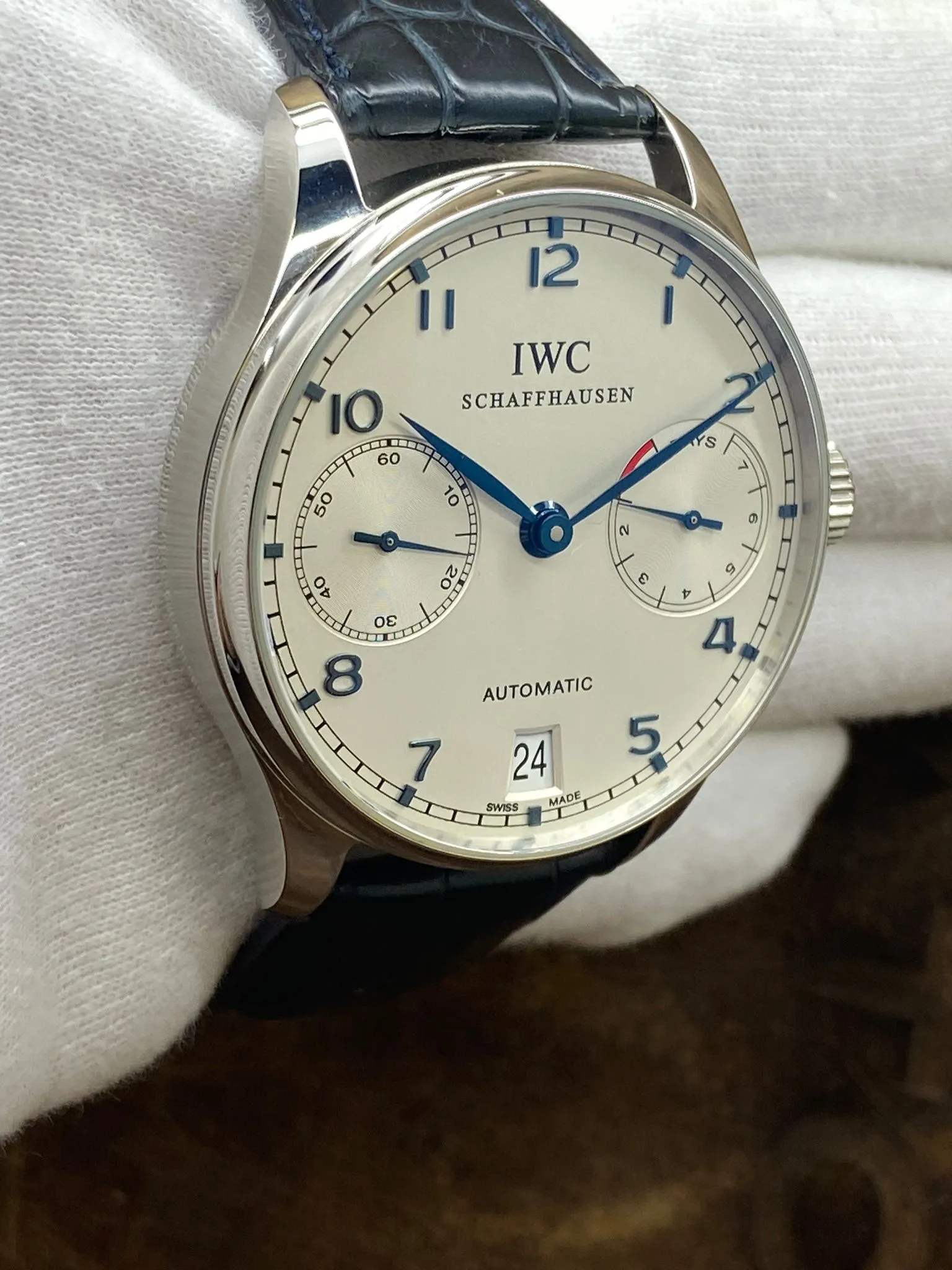 IWC Portuguese 7 days 42mm IW500107 White Dial Automatic Men's Watch