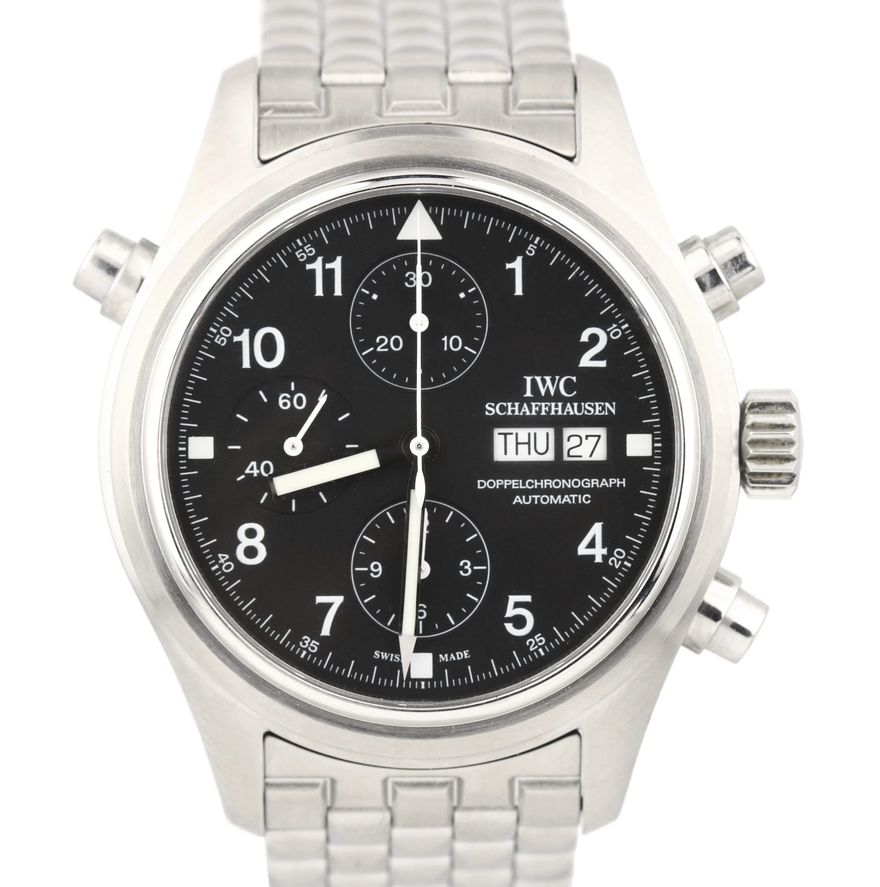 IWC Schaffhausen Pilot Doppelchronograph Automatic Ref. 3713 42mm Steel Watch