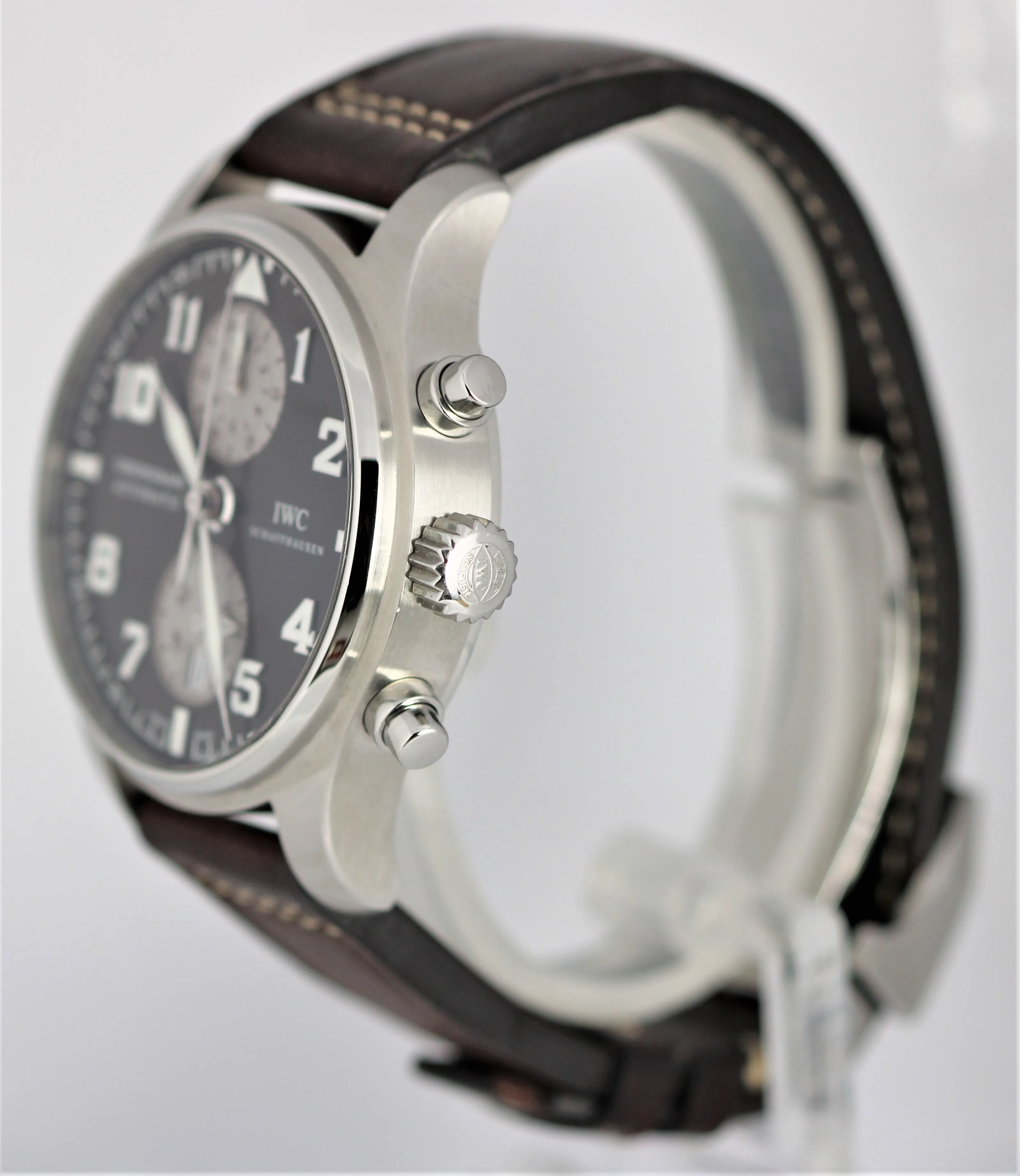 IWC Schaffhausen Pilot Spitfire Chronograph Saint Exupery Brown 43mm IW387806