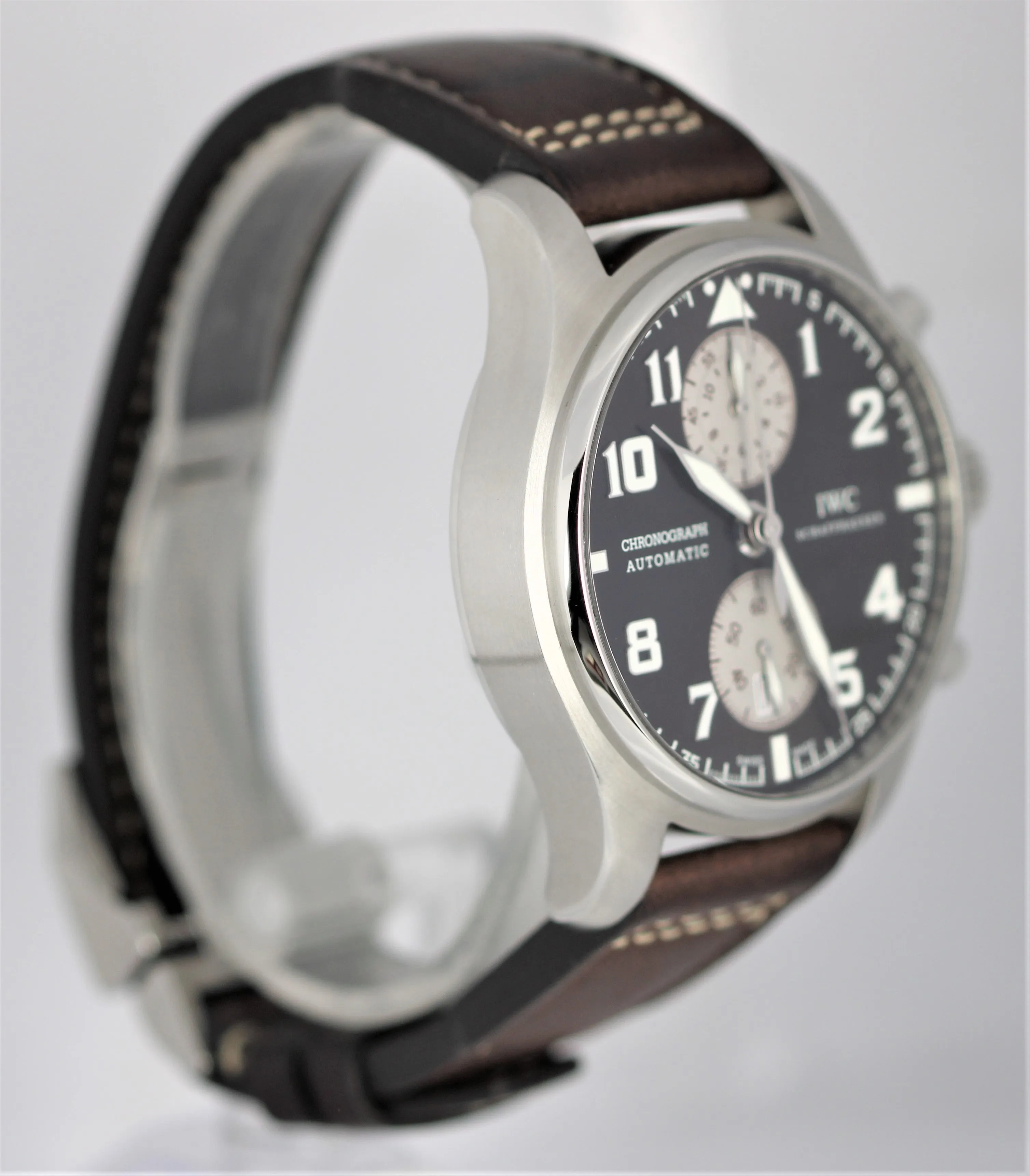 IWC Schaffhausen Pilot Spitfire Chronograph Saint Exupery Brown 43mm IW387806