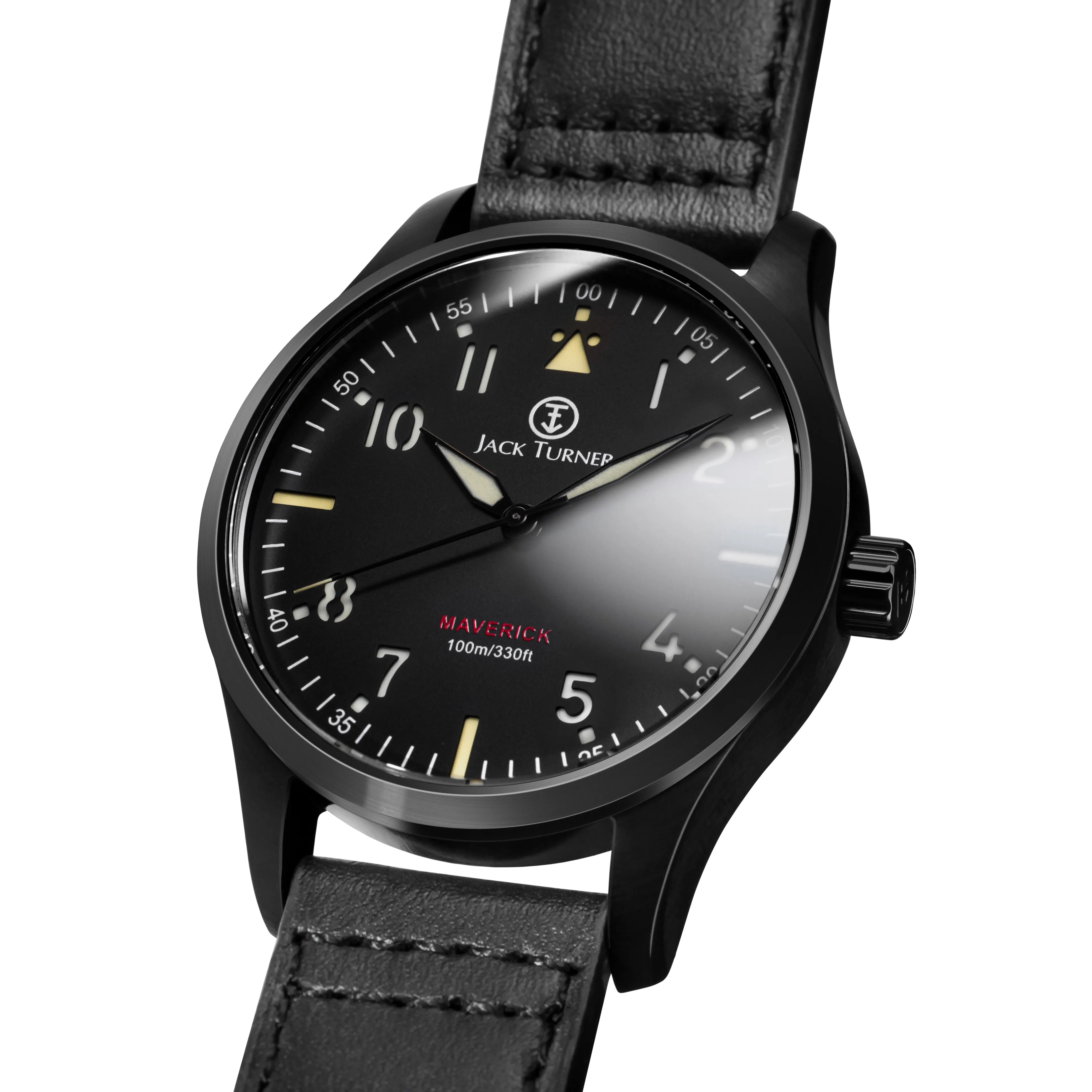 Jack Turner Watches Black PVD Pilot/Field Watch
