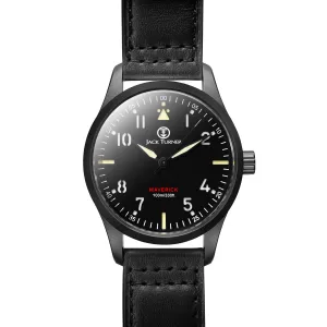 Jack Turner Watches Black PVD Pilot/Field Watch