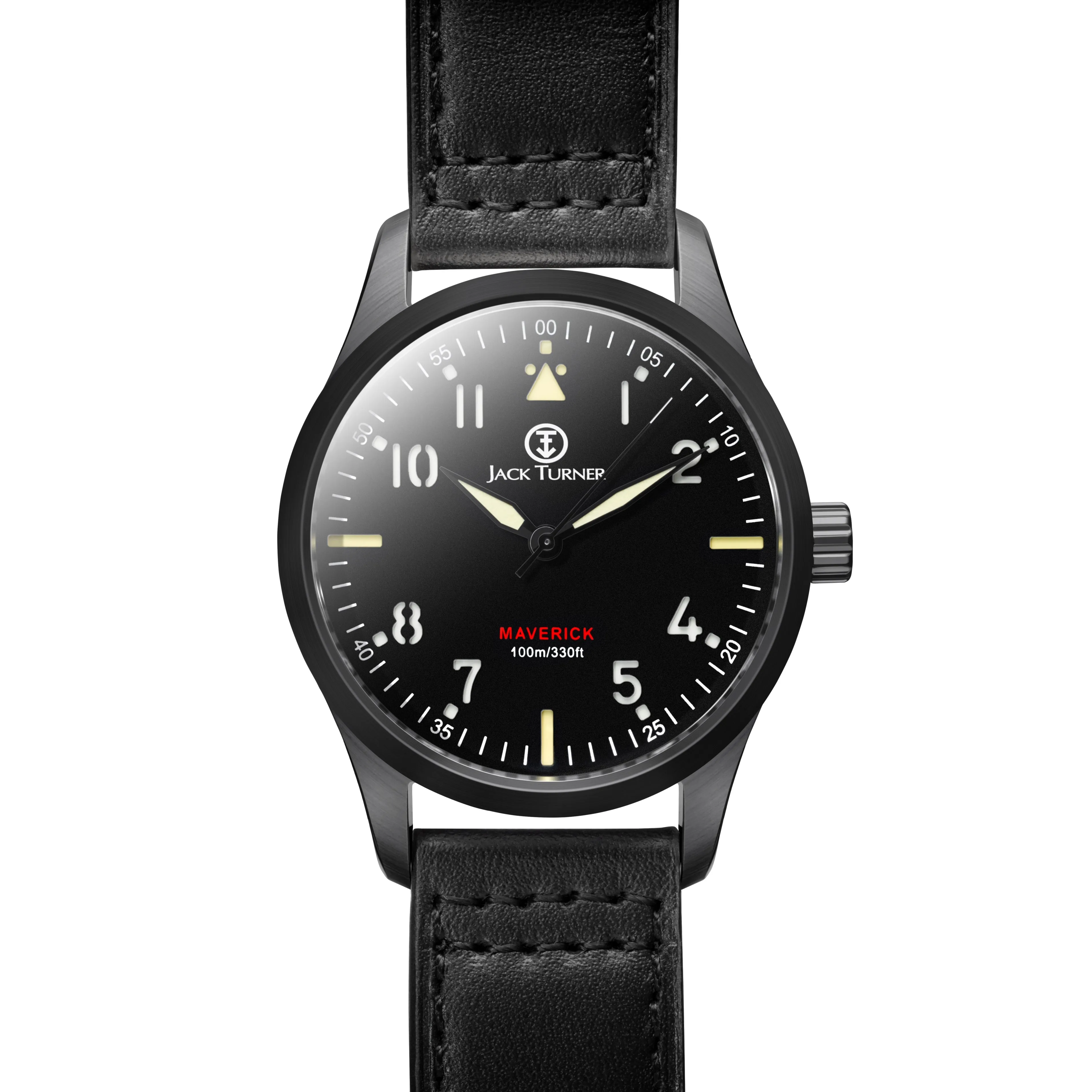 Jack Turner Watches Black PVD Pilot/Field Watch