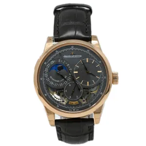 Jaeger LeCoultre Men's Duomètre à Quantième 18K Pink Gold 42mm Slate Grey Dial Watch Reference #: 604244J