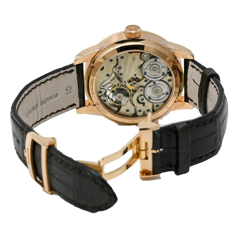 Jaeger LeCoultre Men's Duomètre à Quantième 18K Pink Gold 42mm Slate Grey Dial Watch Reference #: 604244J