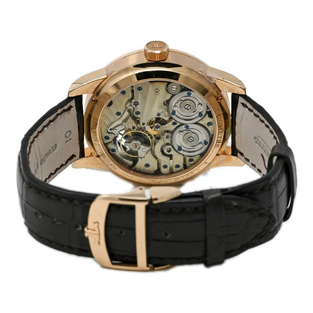 Jaeger LeCoultre Men's Duomètre à Quantième 18K Pink Gold 42mm Slate Grey Dial Watch Reference #: 604244J