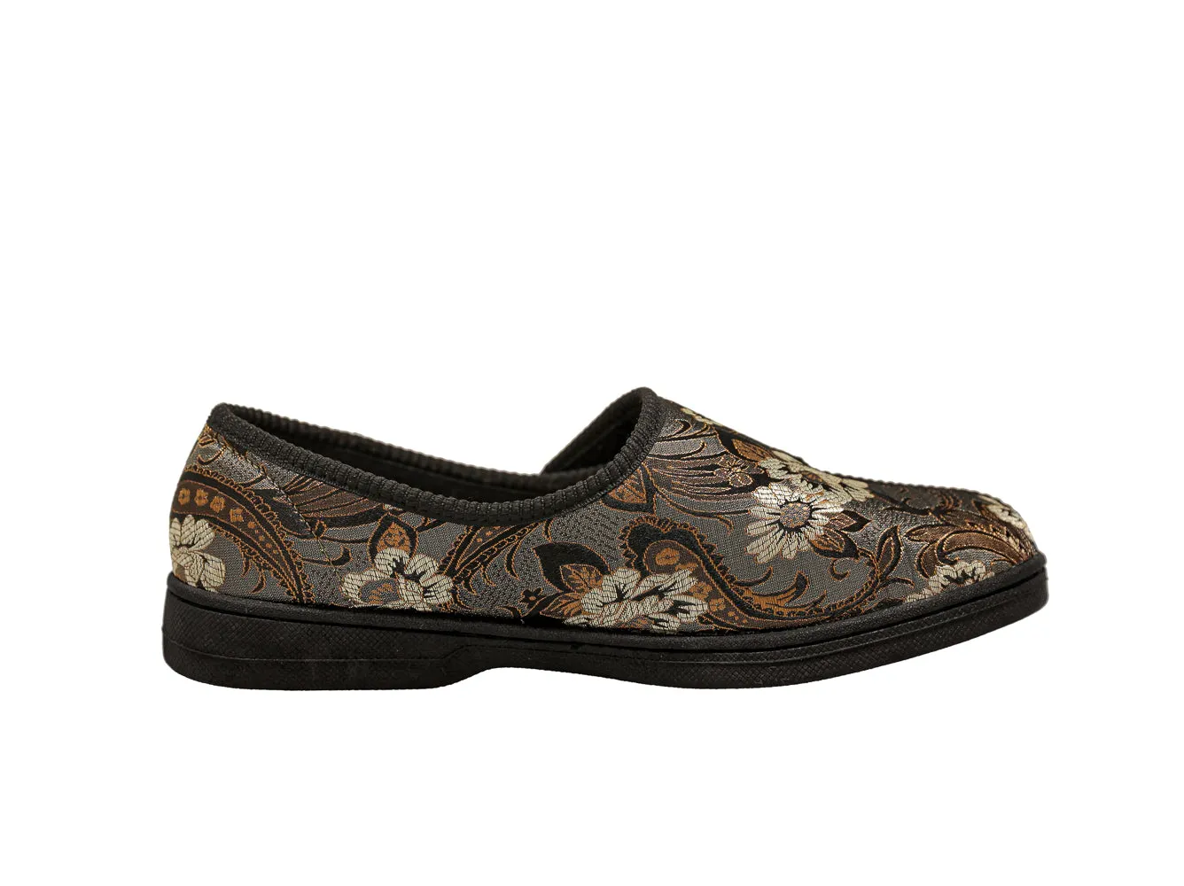 Jewel 2 Brown Printed Flower Women's Slipper