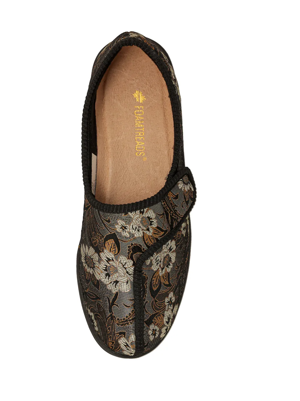 Jewel 2 Brown Printed Flower Women's Slipper