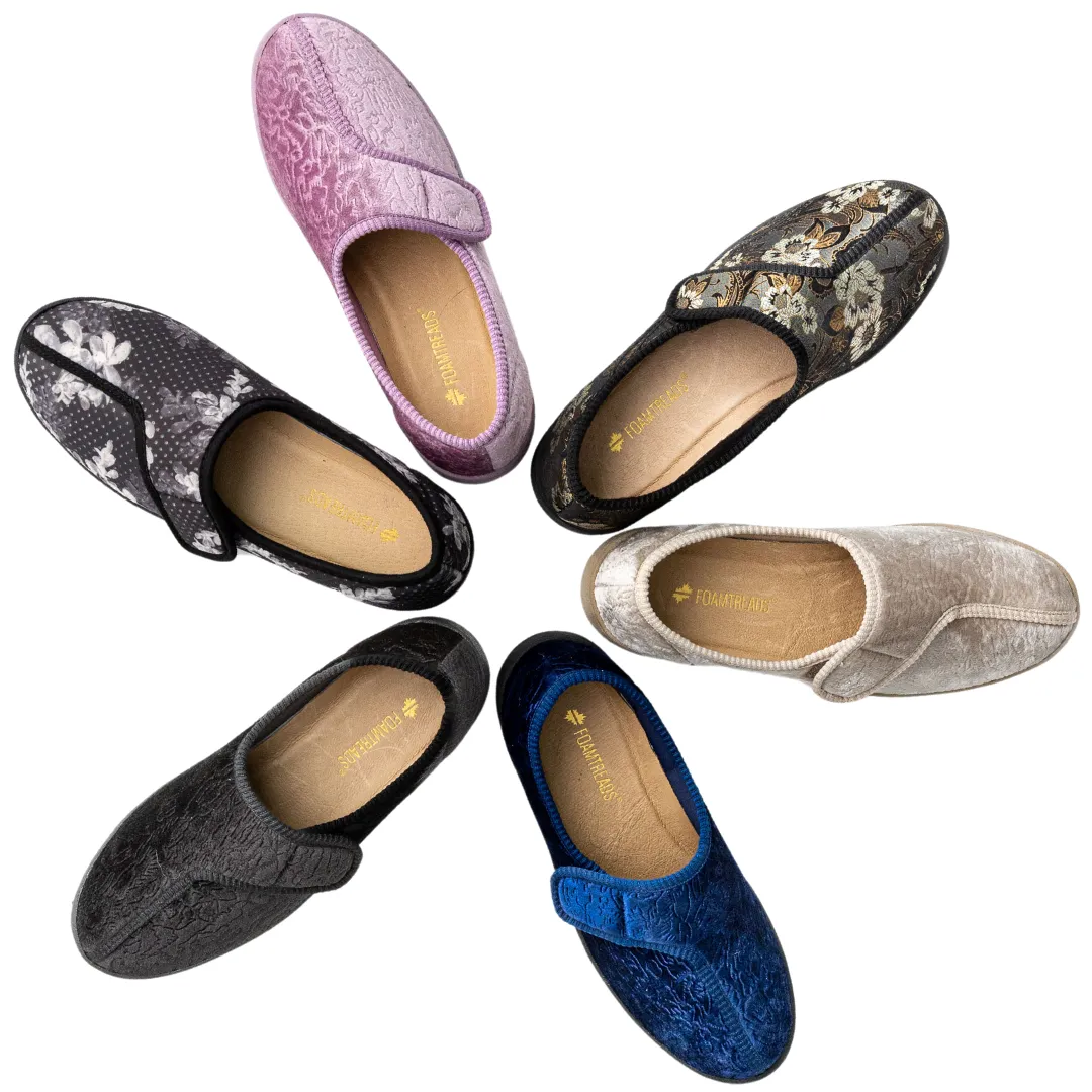 Jewel 2 Brown Printed Flower Women's Slipper