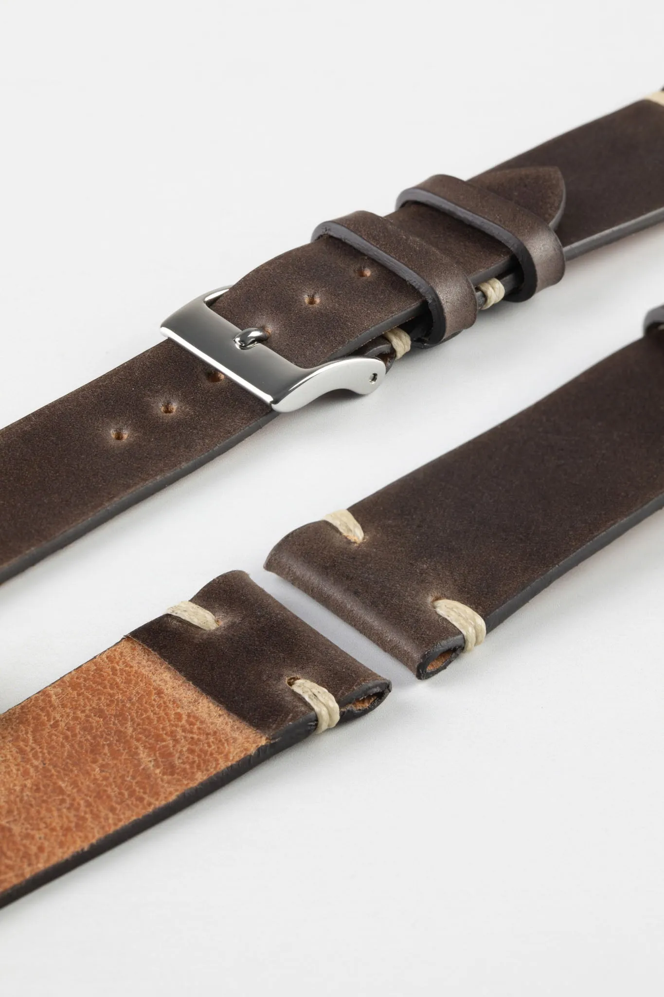 JPM Italian Shell Cordovan Watch Strap in BROWN