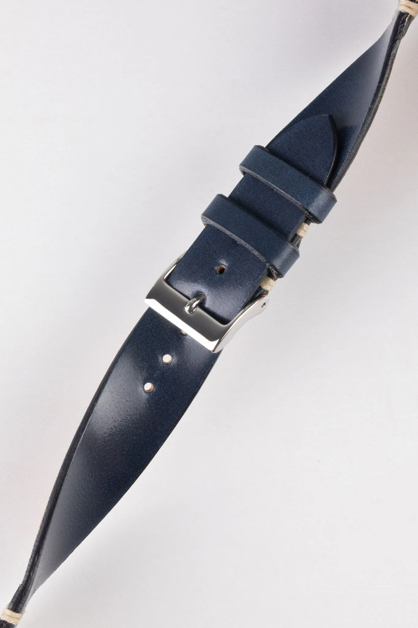JPM Italian Shell Cordovan Watch Strap in DARK BLUE