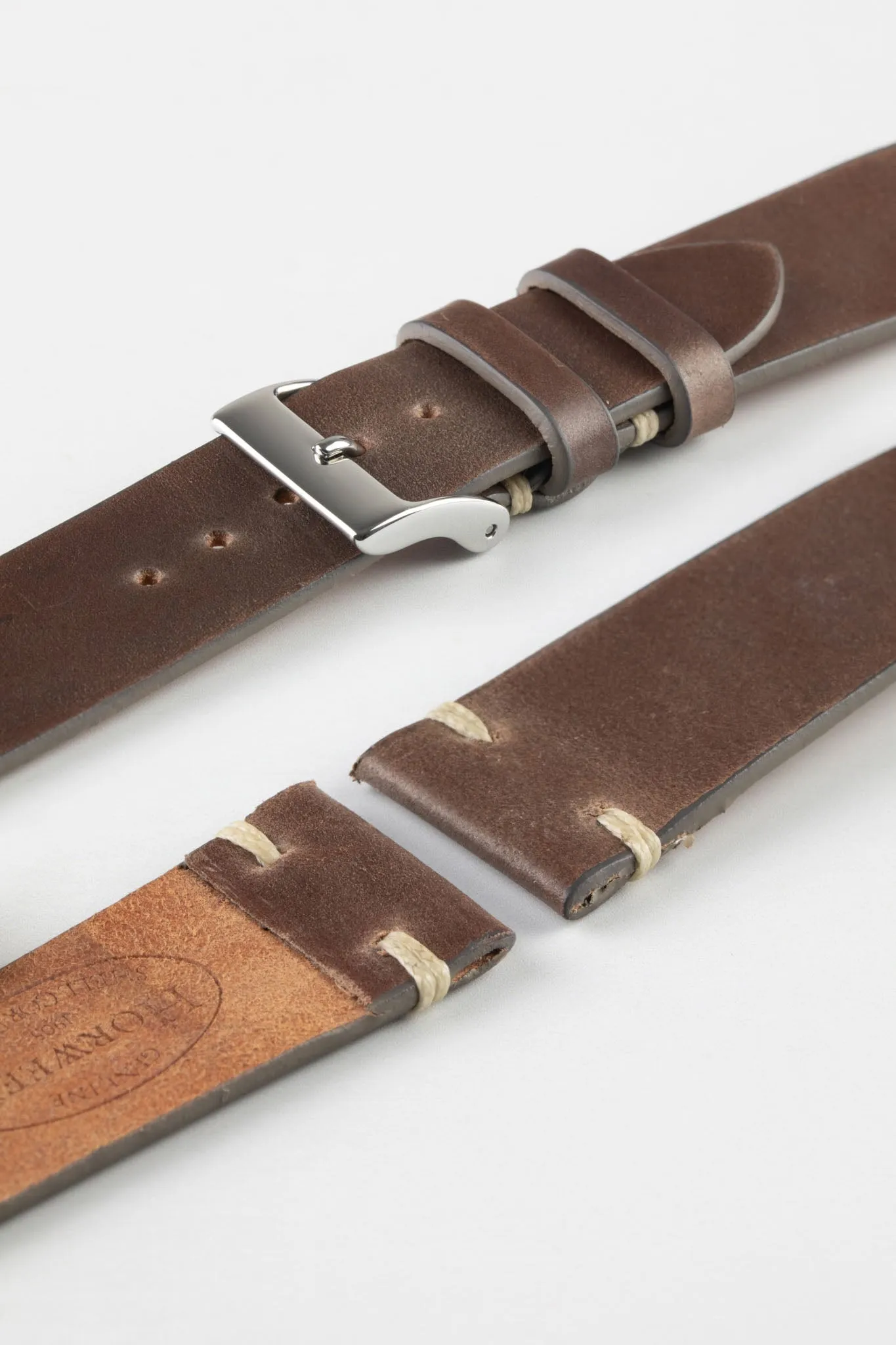 JPM Italian Shell Cordovan Watch Strap in TAUPE
