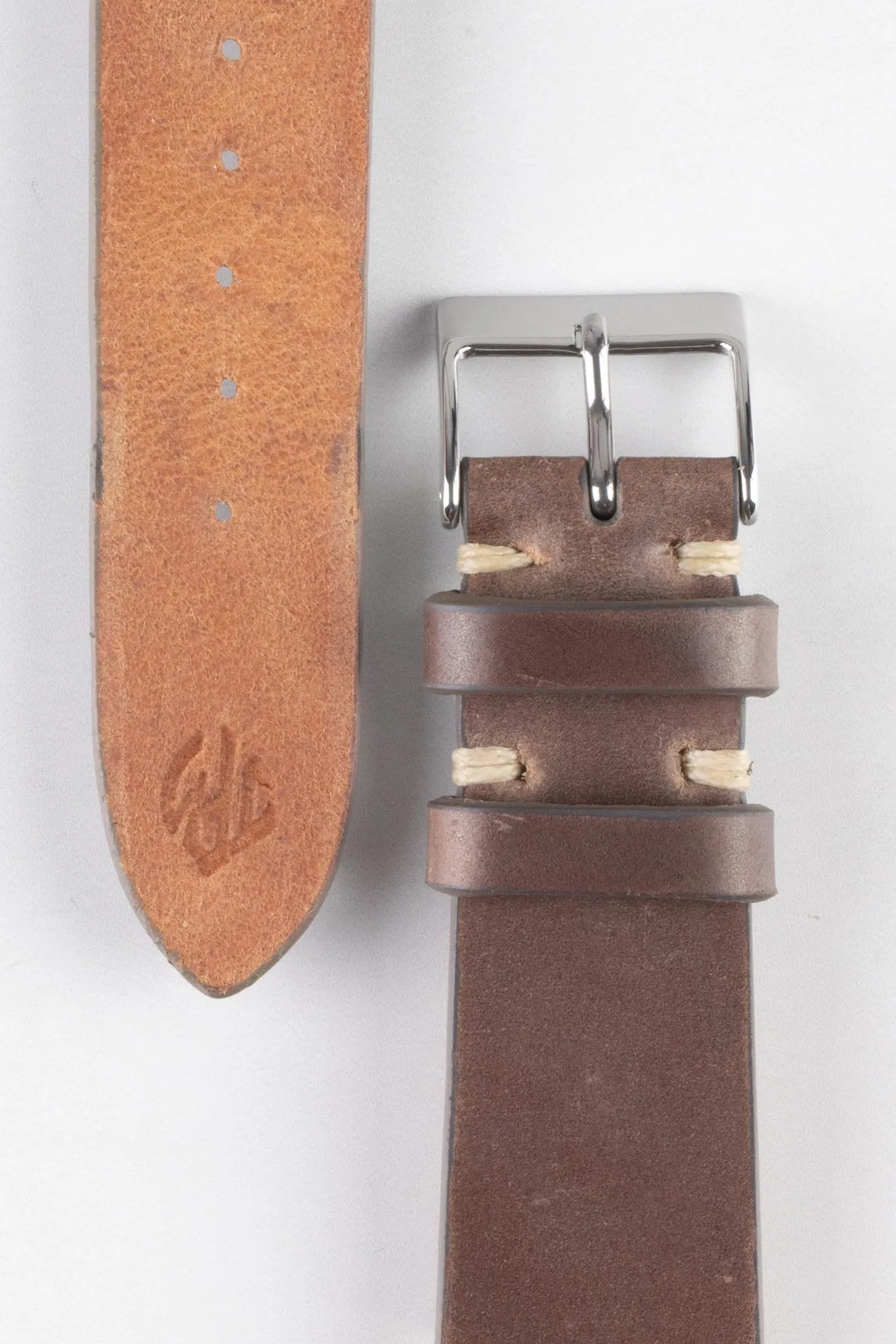 JPM Italian Shell Cordovan Watch Strap in TAUPE