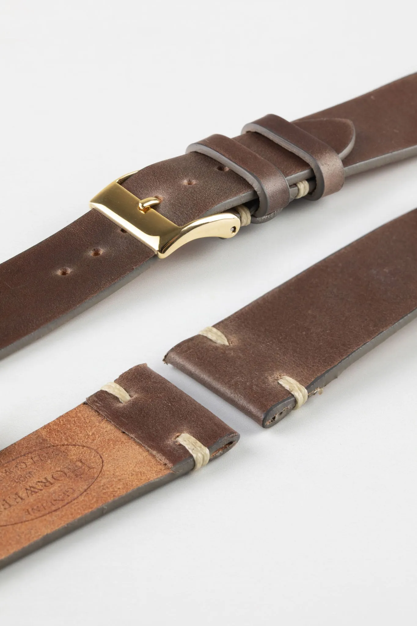 JPM Italian Shell Cordovan Watch Strap in TAUPE