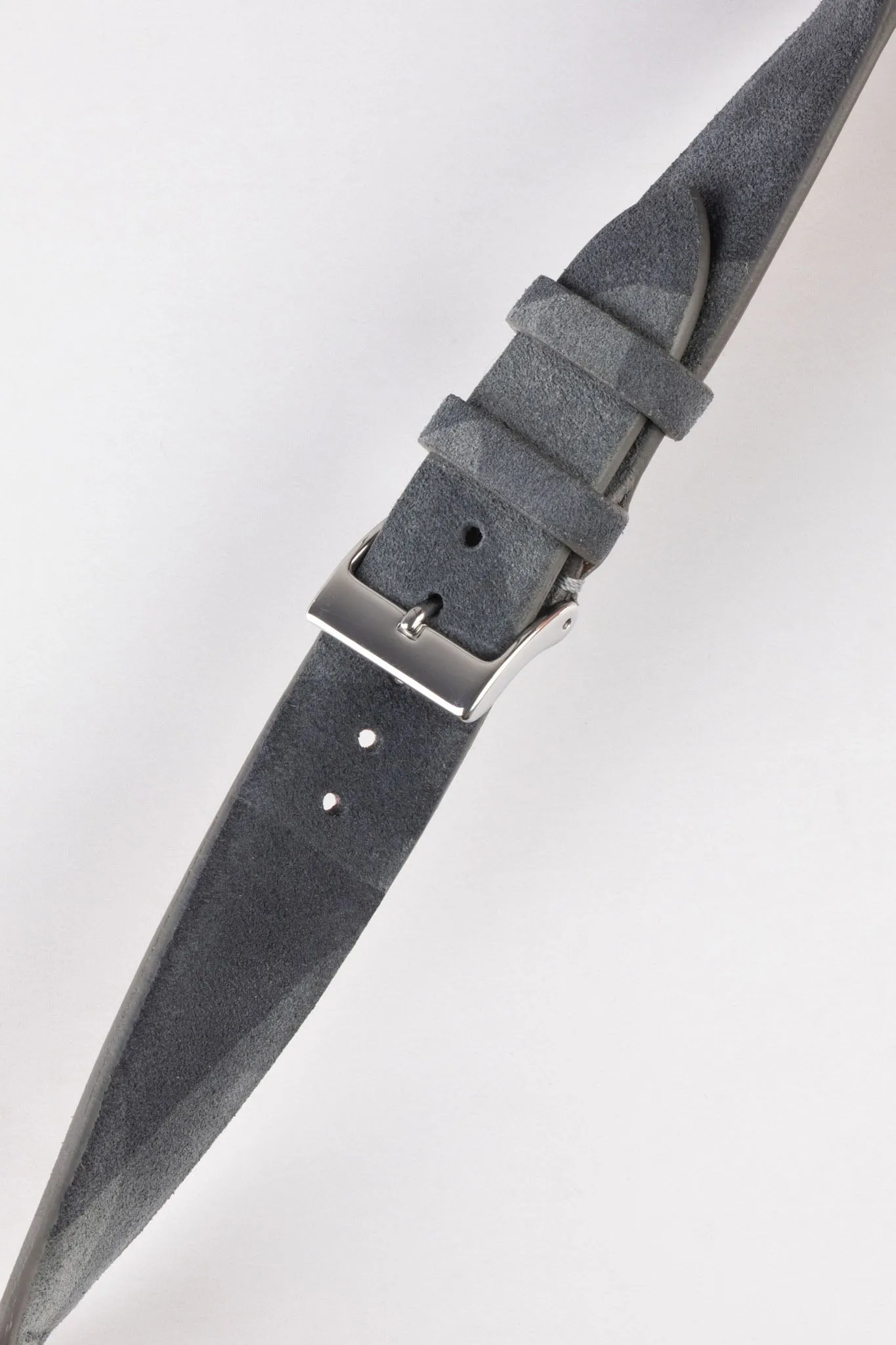 JPM Italian Suede Leather Watch Strap in GREY CAMOUFLAGE