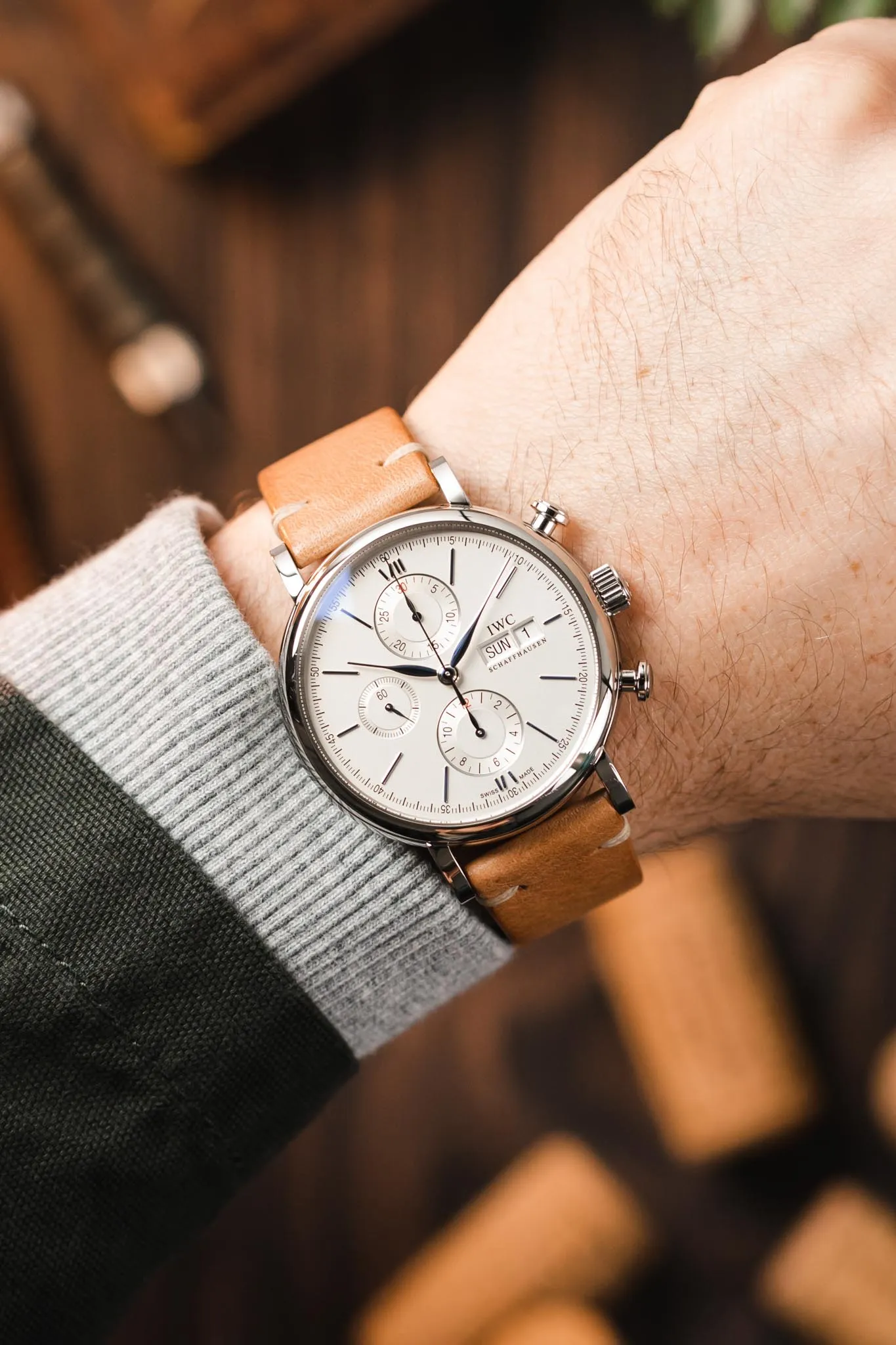 JPM Italian Vintage Leather Watch Strap in HONEY