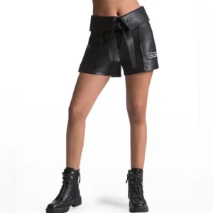 Juicy Couture Faux Leather Belted Shorts