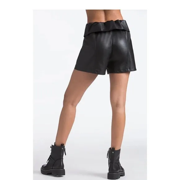 Juicy Couture Faux Leather Belted Shorts