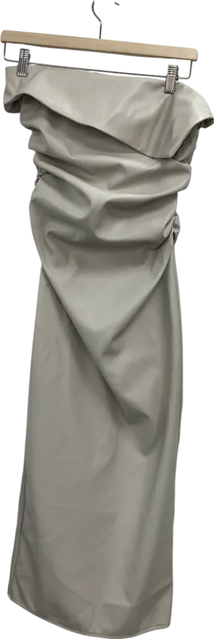 Kaiia the label Cream Leather Look Bandeau Midaxi Dress UK 8
